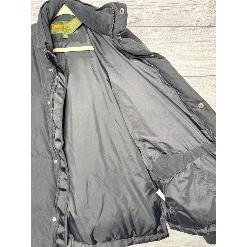 Timberland Weathergear Duck Down Puffer Jacket Winter Coat Mens‎ XL Black